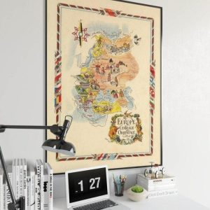 Vintage Wall Art | Eastern Europe Map Print, Art History, 28×40 inches Vintage Wall Art Vintage Wall Art