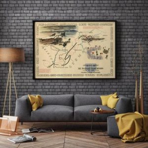 Vintage Wall Art | Europe World War 2 Map Print, Poster Print, 12×16 inches Vintage Wall Art Vintage Wall Art