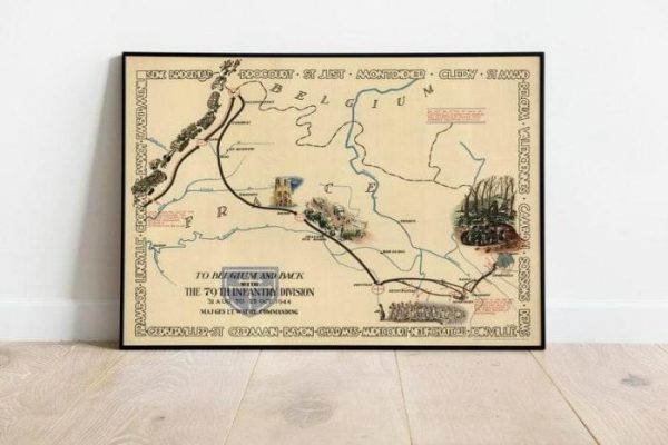 Vintage Wall Art | Europe World War 2 Map Print, Poster Print, 28×36 inches Vintage Wall Art Vintage Wall Art