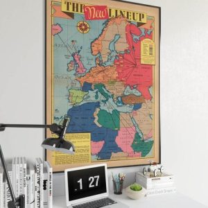 Vintage Wall Art | Europe World War 2 Map Print, Poster Print, 28×42 inches Vintage Wall Art Vintage Wall Art