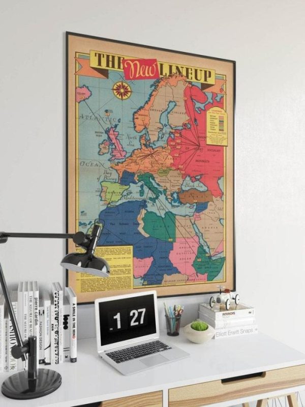 Vintage Wall Art | Europe World War 2 Map Print, Poster Print, 28×42 inches Vintage Wall Art Vintage Wall Art