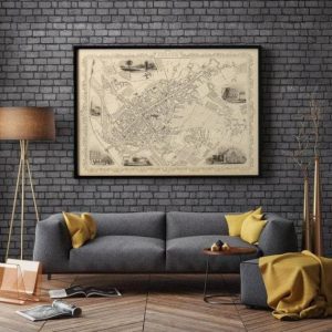 Vintage Wall Art | Exeter Map Print, Fine Art Prints, 28×40 inches Vintage Wall Art Vintage Wall Art