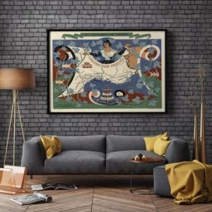 Vintage Wall Art | France Wines Map Print, Art History, 20×22 inches Vintage Wall Art Vintage Wall Art