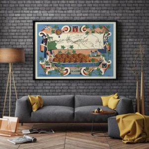 Vintage Wall Art | France Wines Map Print, Art History, 28×36 inches Vintage Wall Art Vintage Wall Art