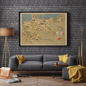 Vintage Wall Art | Germany Map Print, Art History, 28×40 inches Vintage Wall Art Vintage Wall Art