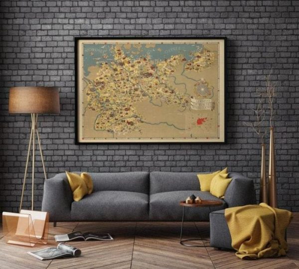 Vintage Wall Art | Germany Map Print, Art History, 28×40 inches Vintage Wall Art Vintage Wall Art