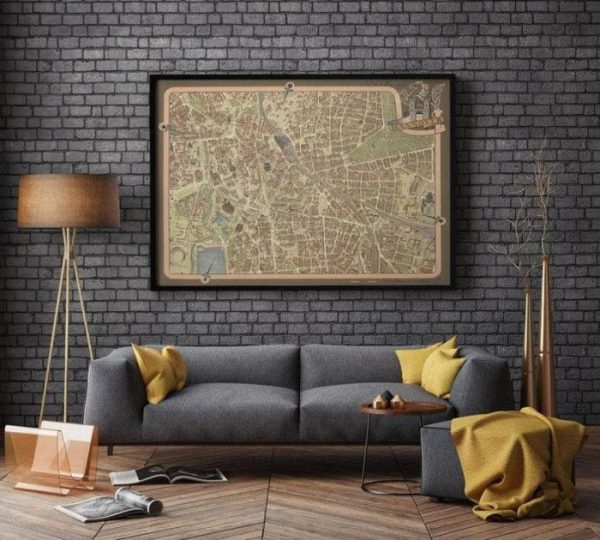 Vintage Wall Art | Hannover City Map Poster, Hannover Map Wall Art, 28×36 inches Vintage Wall Art Vintage Wall Art