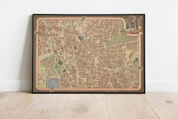 Vintage Wall Art | Hannover City Map Poster, Hannover Map Wall Art, 28×36 inches Vintage Wall Art Vintage Wall Art