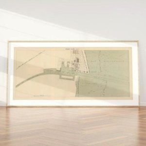 Vintage Wall Art | Historical Map Of Port Said, Maps Of Egypt, 20×36 inches Vintage Wall Art Vintage Wall Art