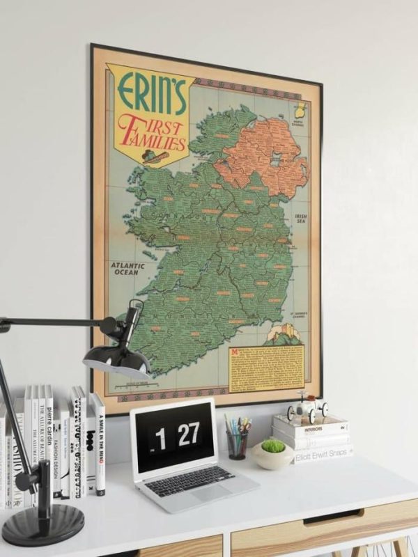 Vintage Wall Art | Ireland Map Print, Art History, 24×32 inches Vintage Wall Art Vintage Wall Art