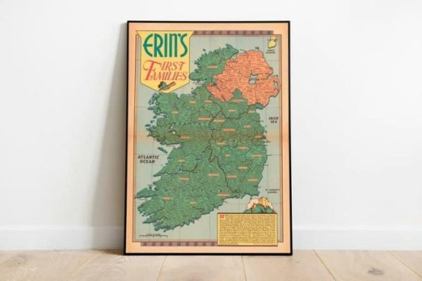 Vintage Wall Art | Ireland Map Print, Art History, 24×32 inches Vintage Wall Art Vintage Wall Art