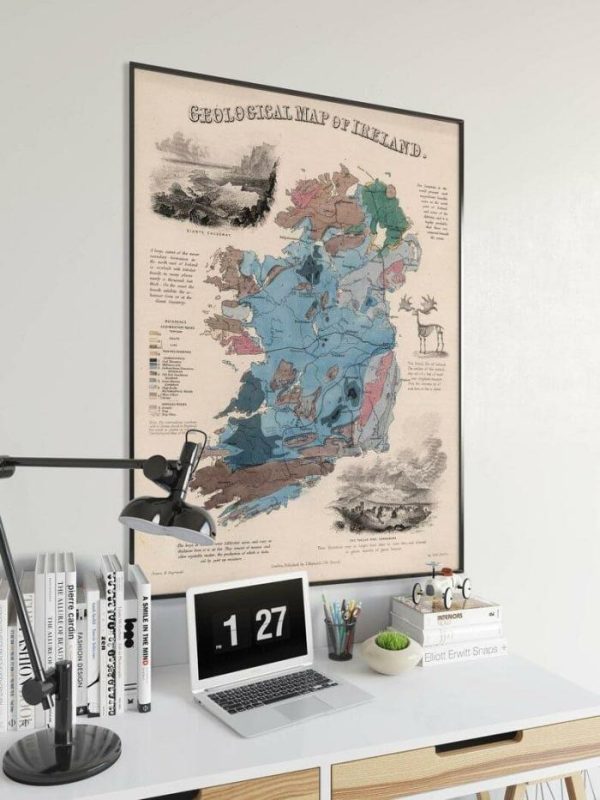 Vintage Wall Art | Ireland Map Print, Fine Art Prints, 28×36 inches Vintage Wall Art Vintage Wall Art