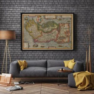 Vintage Wall Art | Ireland Map Wall Print, 1609 Ireland Map, 20×24 inches Vintage Wall Art Vintage Wall Art