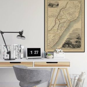 Vintage Wall Art | Kaffraria And Natal Map Print Wall Art, 1851 South Africa Vintage Map Wall Prints, 28×36 inches Vintage Wall Art Vintage Wall Art