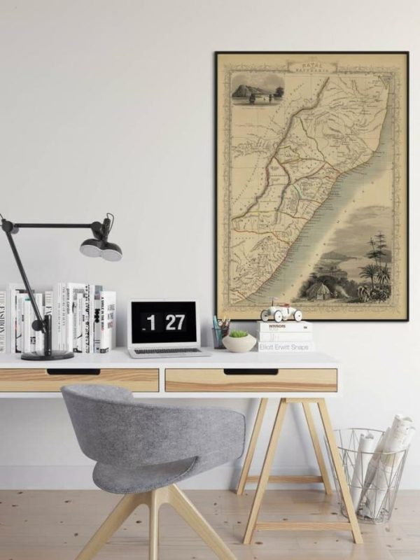 Vintage Wall Art | Kaffraria And Natal Map Print Wall Art, 1851 South Africa Vintage Map Wall Prints, 28×36 inches Vintage Wall Art Vintage Wall Art