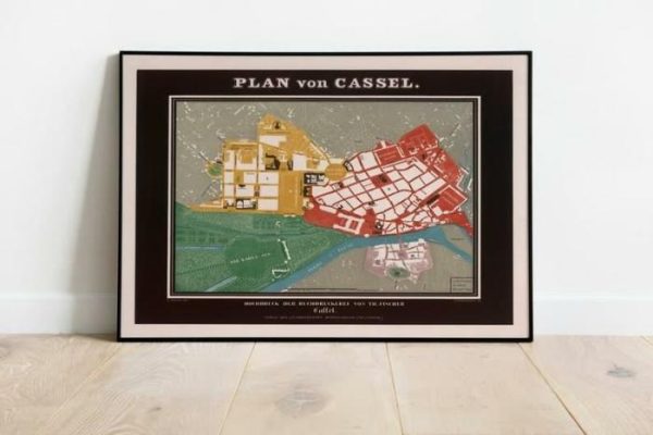 Vintage Wall Art | Kassel Map Print, Art History, 28×32 inches Vintage Wall Art Vintage Wall Art