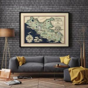 Vintage Wall Art | Lazio Map Print, Art History, 12×16 inches Vintage Wall Art Vintage Wall Art