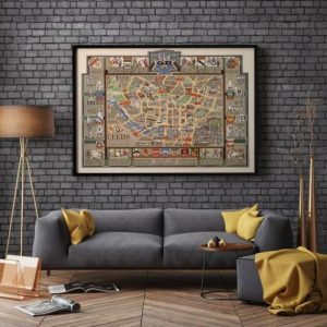 Vintage Wall Art | Leeds Map Print, Fine Art Prints, 16×18 inches Vintage Wall Art Vintage Wall Art