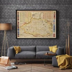 Vintage Wall Art | Lithuania Map Wall Print, Lithuania Old Map, 12×16 inches Vintage Wall Art Vintage Wall Art