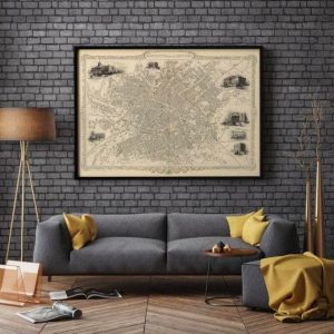 Vintage Wall Art | Manchester Map Print, Fine Art Prints, 20×28 inches Vintage Wall Art Vintage Wall Art