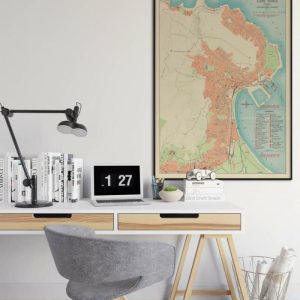 Vintage Wall Art | Map Of Cape Town Central And Neighbouring Suburbs, Street Map Of Cape Town, 32×40 inches Vintage Wall Art Vintage Wall Art