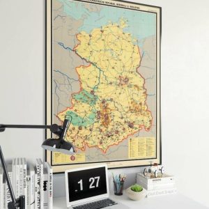 Vintage Wall Art | Map Of East Germany Post World War 2, Germany Map Print, 20×28 inches Vintage Wall Art Vintage Wall Art