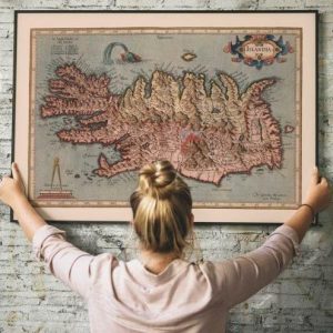 Vintage Wall Art | Map Of Iceland 1623, Gerardus Mercator, 16×22 inches Vintage Wall Art Vintage Wall Art