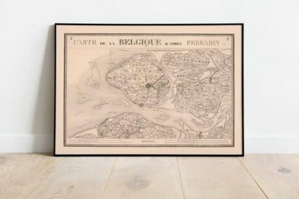 Vintage Wall Art | Map Of Middelbourg 1831, Belgium Maps, 12×16 inches Vintage Wall Art Vintage Wall Art