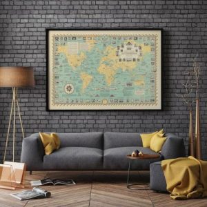 Vintage Wall Art | Map Of Navigation And Exploration, Art History, 24×36 inches Vintage Wall Art Vintage Wall Art