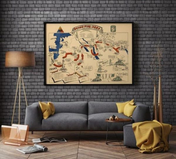 Vintage Wall Art | Map Of World War 2 In Europe, Ww2 Map Print, 12×16 inches Vintage Wall Art Vintage Wall Art