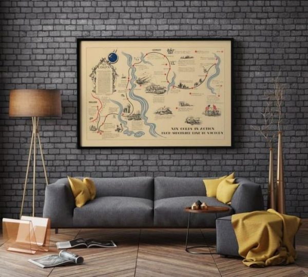 Vintage Wall Art | Map Of World War 2 In Europe , Ww2 Map Print, 32×40 inches Vintage Wall Art Vintage Wall Art