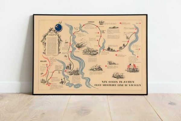 Vintage Wall Art | Map Of World War 2 In Europe , Ww2 Map Print, 32×40 inches Vintage Wall Art Vintage Wall Art