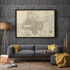 Vintage Wall Art | Marseille City Map Wall Print, 1836 Marseille Map, 28×36 inches Vintage Wall Art Vintage Wall Art