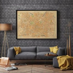 Vintage Wall Art | Milano Map Print, Art History, 16×22 inches Vintage Wall Art Vintage Wall Art