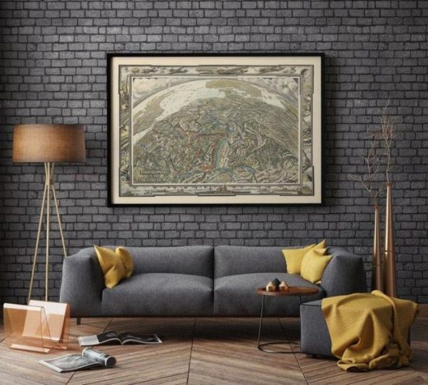 Vintage Wall Art | Military Panoramap Of War 1940, World War 2 Map Print, 20×24 inches Vintage Wall Art Vintage Wall Art