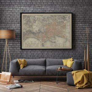 Vintage Wall Art | Napoli City Map 1860, Wall Art Print, 24×30 inches Vintage Wall Art Vintage Wall Art