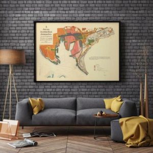 Vintage Wall Art | Oslo City Map Wall Print, 1901 Oslo City Plan Map, 12×16 inches Vintage Wall Art Vintage Wall Art