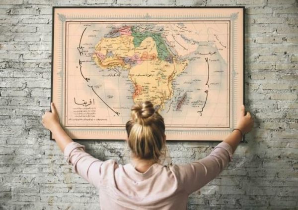 Vintage Wall Art | Ottoman Map Of The Africa 1868, Old Map Wall Decor, 24×32 inches Vintage Wall Art Vintage Wall Art