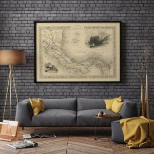 Vintage Wall Art | Panama Map Poster, Vintage Map Panama, 12×16 inches Vintage Wall Art Vintage Wall Art