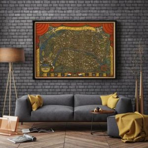 Vintage Wall Art | Paris Map Print, Art History, 24×30 inches Vintage Wall Art Vintage Wall Art