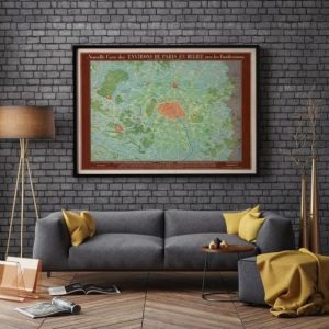 Vintage Wall Art | Paris Map Print, Art History, 24×30 inches Vintage Wall Art Vintage Wall Art