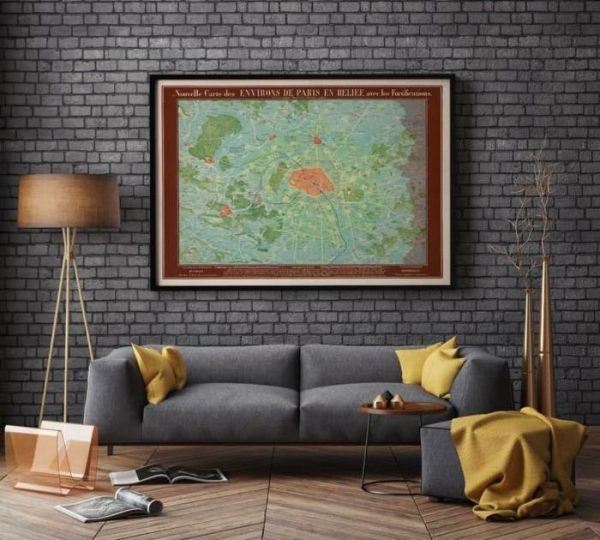 Vintage Wall Art | Paris Map Print, Art History, 24×30 inches Vintage Wall Art Vintage Wall Art