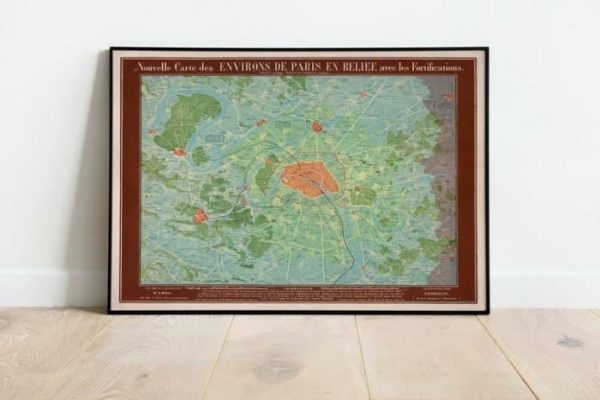 Vintage Wall Art | Paris Map Print, Art History, 24×30 inches Vintage Wall Art Vintage Wall Art