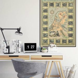 Vintage Wall Art | Pictorial Map Of Netherlands In World War 2, Ww2 Map Poster Print, 20×28 inches Vintage Wall Art Vintage Wall Art