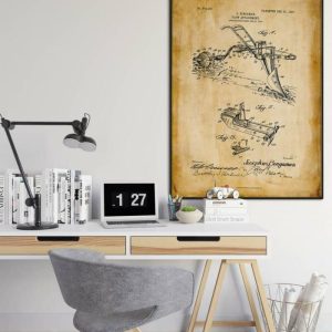 Vintage Wall Art | Plow Patent Print, Framed Art Print, 12×16 inches Vintage Wall Art Vintage Wall Art