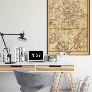 Vintage Wall Art | Rome City Map Wall Print, Framed Map Wall Decor, 24×30 inches Vintage Wall Art Vintage Wall Art