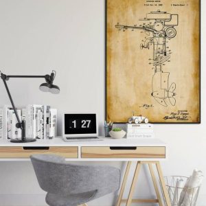 Vintage Wall Art | Sailing Patent Print, Framed Art Print, 20×28 inches Vintage Wall Art Vintage Wall Art