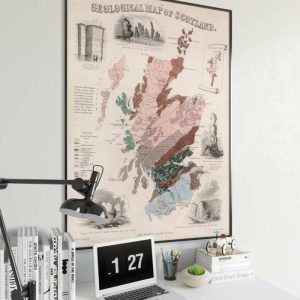 Vintage Wall Art | Scotland Map Print, Fine Art Prints, 28×36 inches Vintage Wall Art Vintage Wall Art