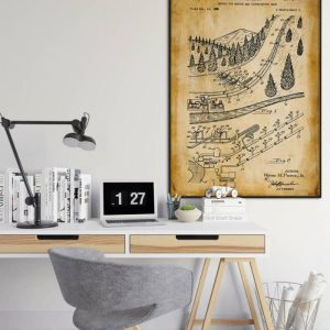 Vintage Wall Art | Snowmaker Patent Print, Framed Art Print, 24×32 inches Vintage Wall Art Vintage Wall Art