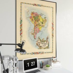 Vintage Wall Art | South America Map Print, Art History, 24×32 inches Vintage Wall Art Vintage Wall Art